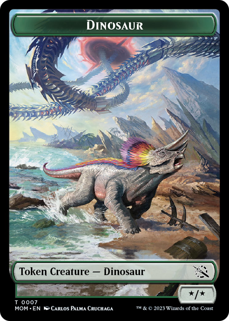 Tesoro (21) // Ficha de dinosaurio de doble cara [Fichas de la Marcha de la Máquina] 