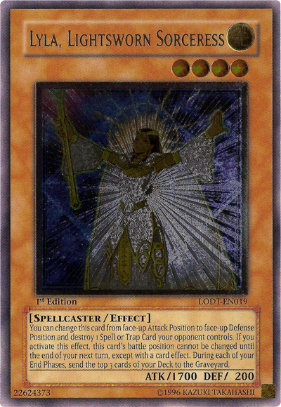 Lyla, Hechicera Luminosa [LODT-EN019] Ultimate Rare 
