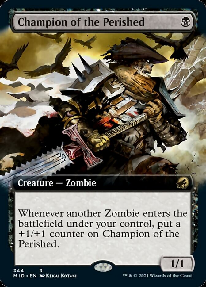 Campeón de los fallecidos (arte extendido) [Innistrad: Midnight Hunt] 