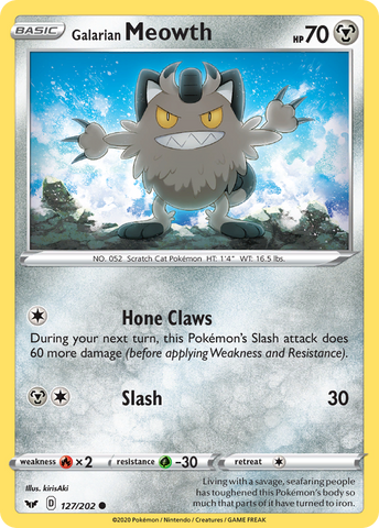 Meowth de Galar (127/202) [Espada y escudo: conjunto básico] 