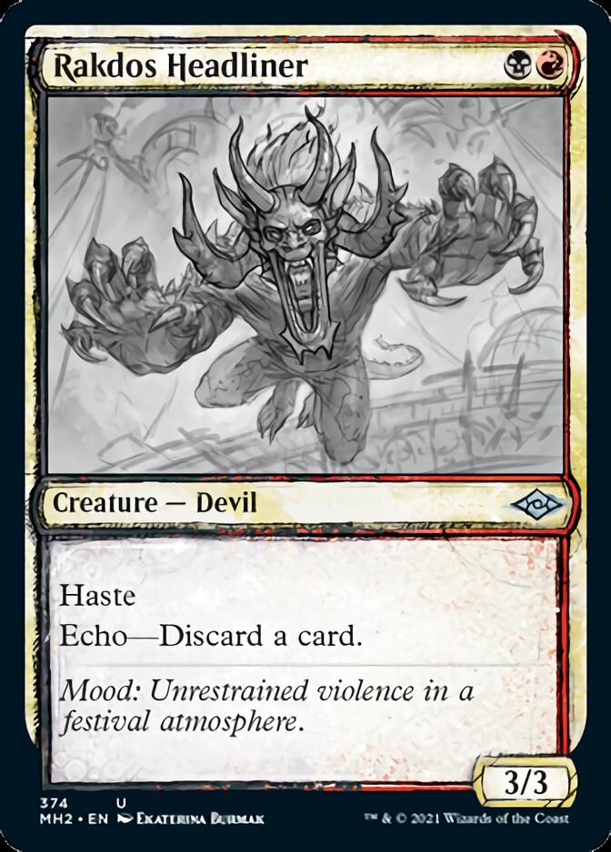 Cabeza de cartel de Rakdos (boceto) [Horizontes modernos 2] 