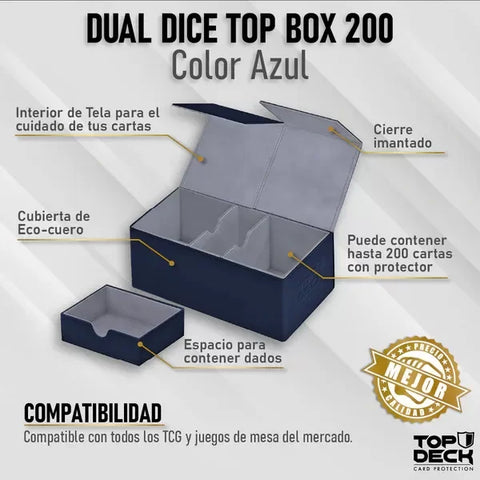 Portamazos Premium - Dual Dice Top Box 200 Azul