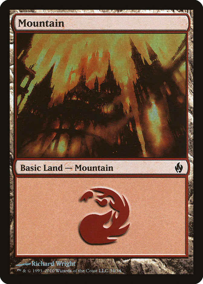 Montaña (34) [Serie Premium Deck: Fuego y Rayo] 
