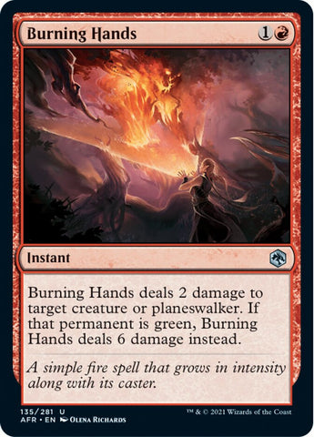 Burning Hands [Dragones y Mazmorras: Aventuras en los Reinos Olvidados] 