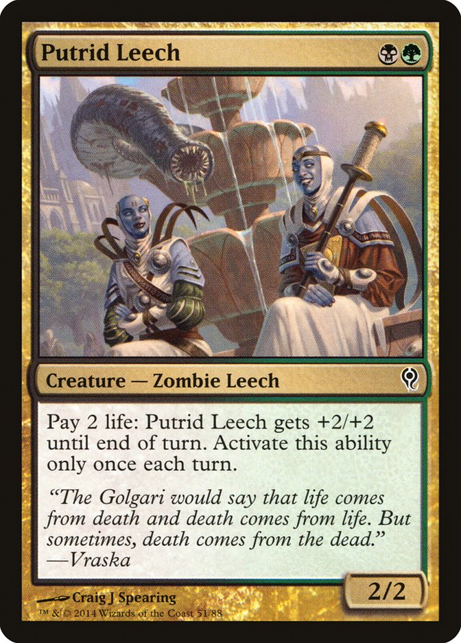 Putrid Leech [Mazos de duelo: Jace contra Vraska] 