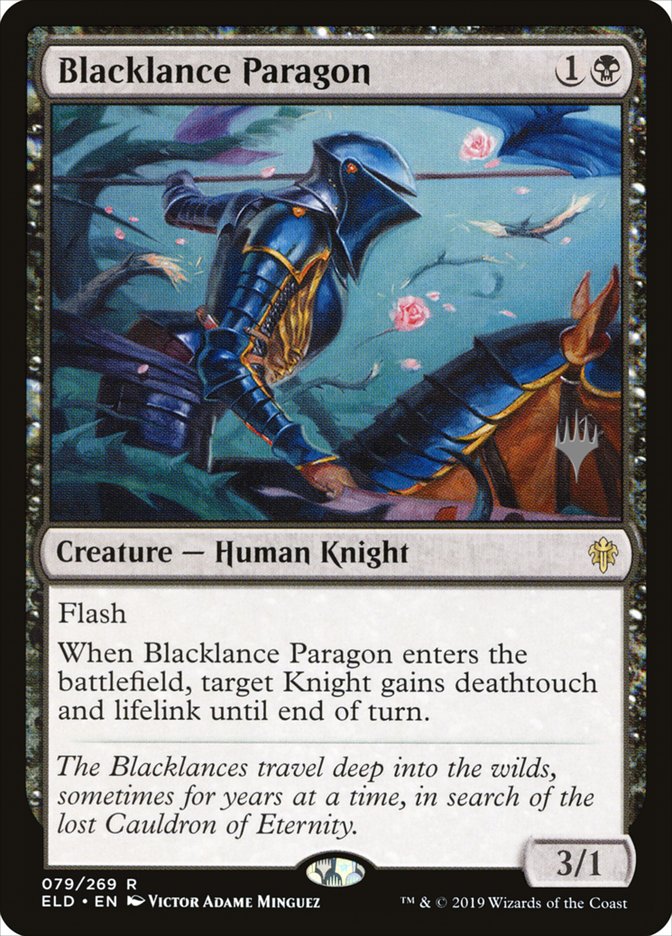 Blacklance Paragon (Paquete promocional) [Promociones del Trono de Eldraine] 