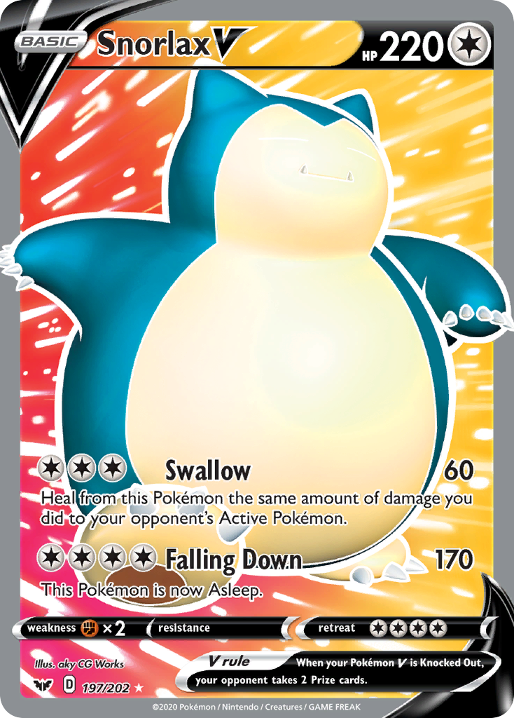 Snorlax V (197/202) [Espada y escudo: conjunto básico] 