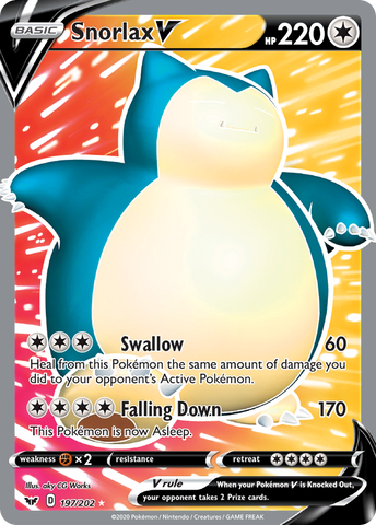 Snorlax V (197/202) [Espada y escudo: conjunto básico] 