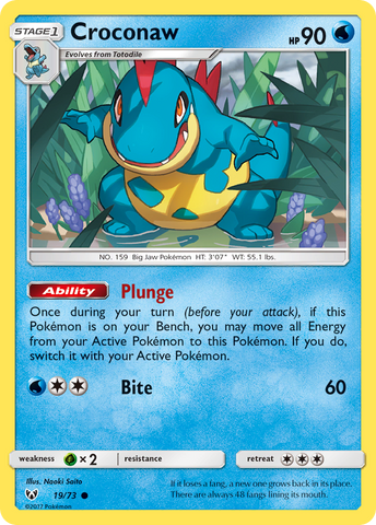 Croconaw (19/73) [Sol y Luna: Leyendas Brillantes] 