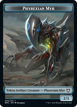Chatarra // Ficha de doble cara Phyrexian Myr [Fichas de Comandante de Guerra de los Hermanos] 