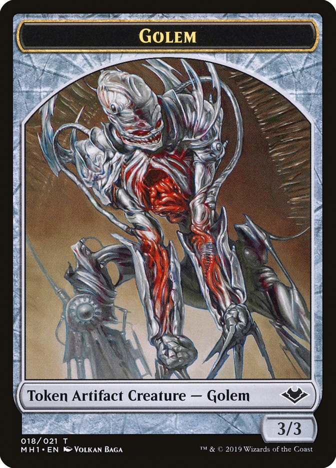Espíritu // Ficha de doble cara de Golem [Fichas de horizontes modernos] 