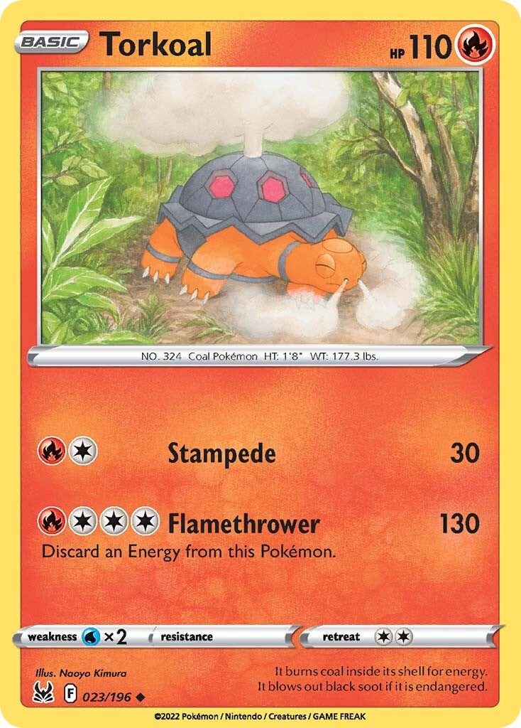 Torkoal (023/196) [Espada y escudo: Origen perdido] 