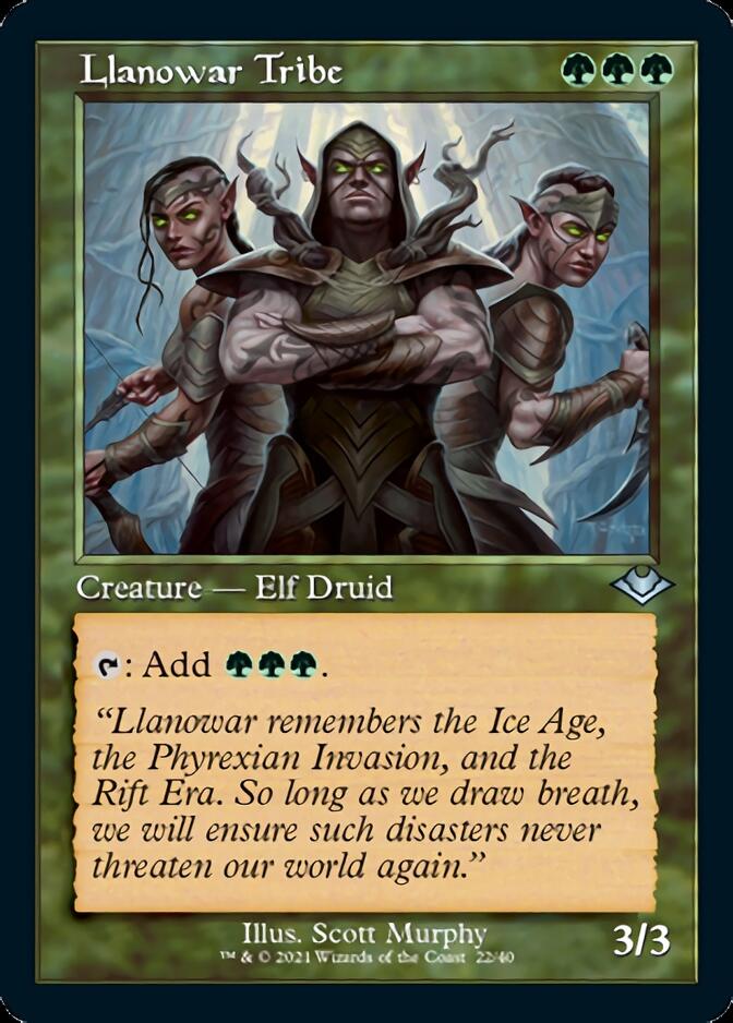 Tribu Llanowar (lámina retro grabada) [Horizontes modernos 2] 
