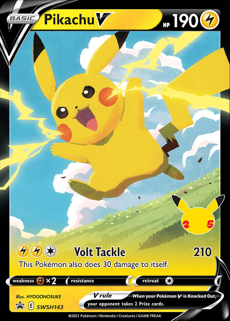Pikachu V (SWSH143) (Celebraciones) [Sword &amp; Shield: Black Star Promos] 