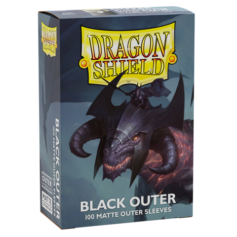 Dragon Shield Sleeves - Black Outer matte (100 protectores)