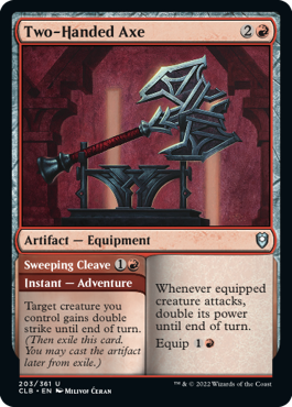 Hacha de dos manos // Hendidura de barrido [Commander Legends: Battle for Baldur's Gate] 