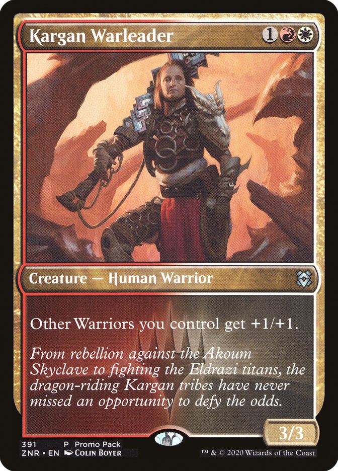Kargan Warleader (paquete promocional) [Promociones de Zendikar Rising] 