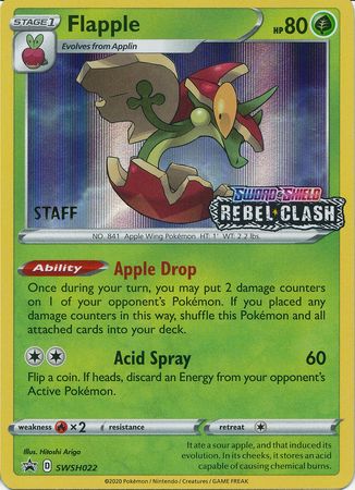 Flapple (SWSH022) (Promoción de presentación del personal) [Sword &amp; Shield: Black Star Promos] 