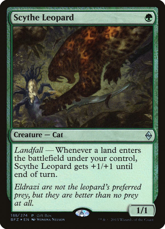 Scythe Leopard (Caja de regalo) [Promociones de Battle for Zendikar] 