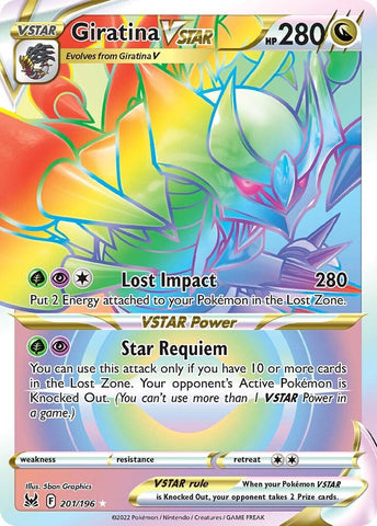 Giratina VSTAR (201/196) [Espada y escudo: Origen perdido] 