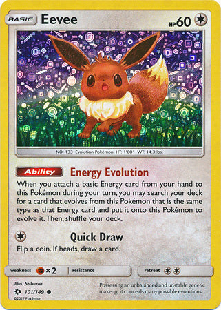 Eevee (101/149) (Promoción de General Mills) [Sol y Luna: Conjunto básico] 
