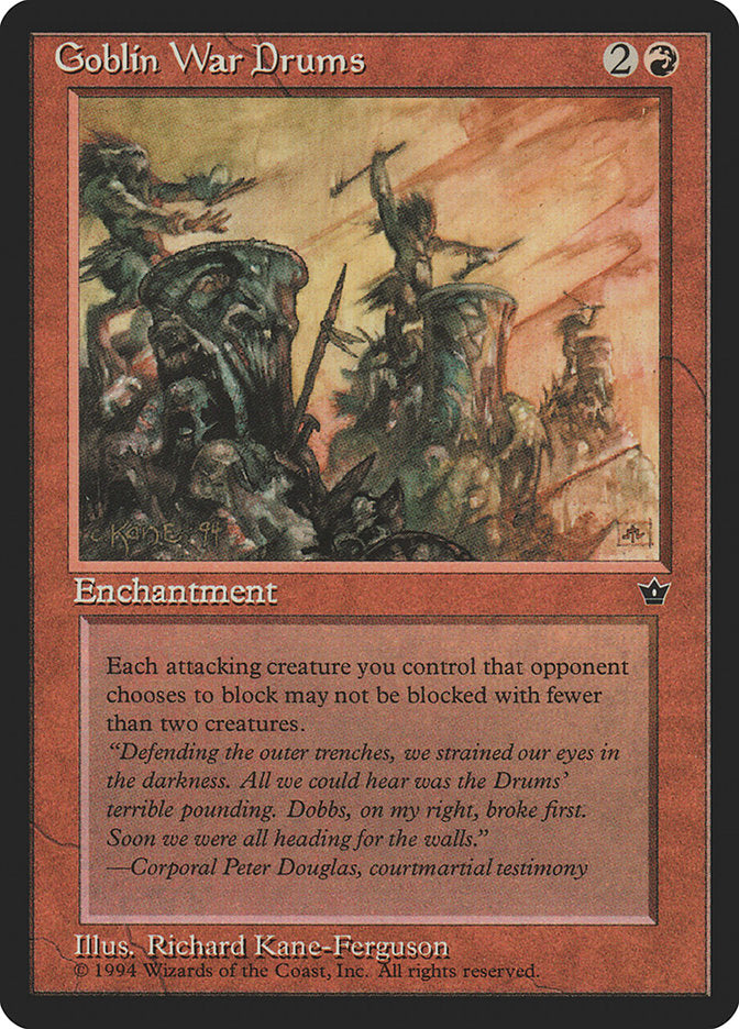 Tambores de guerra goblin (Richard Kane Ferguson) [Fallen Empires] 