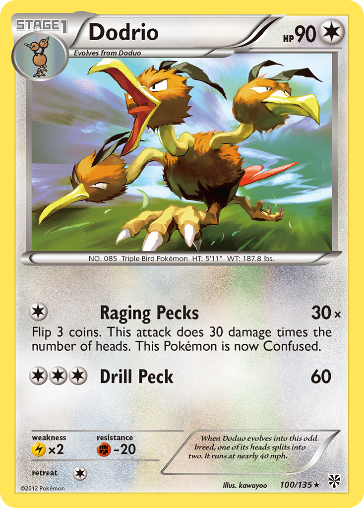 Dodrio (100/135) [Blanco y negro: Tormenta de plasma] 