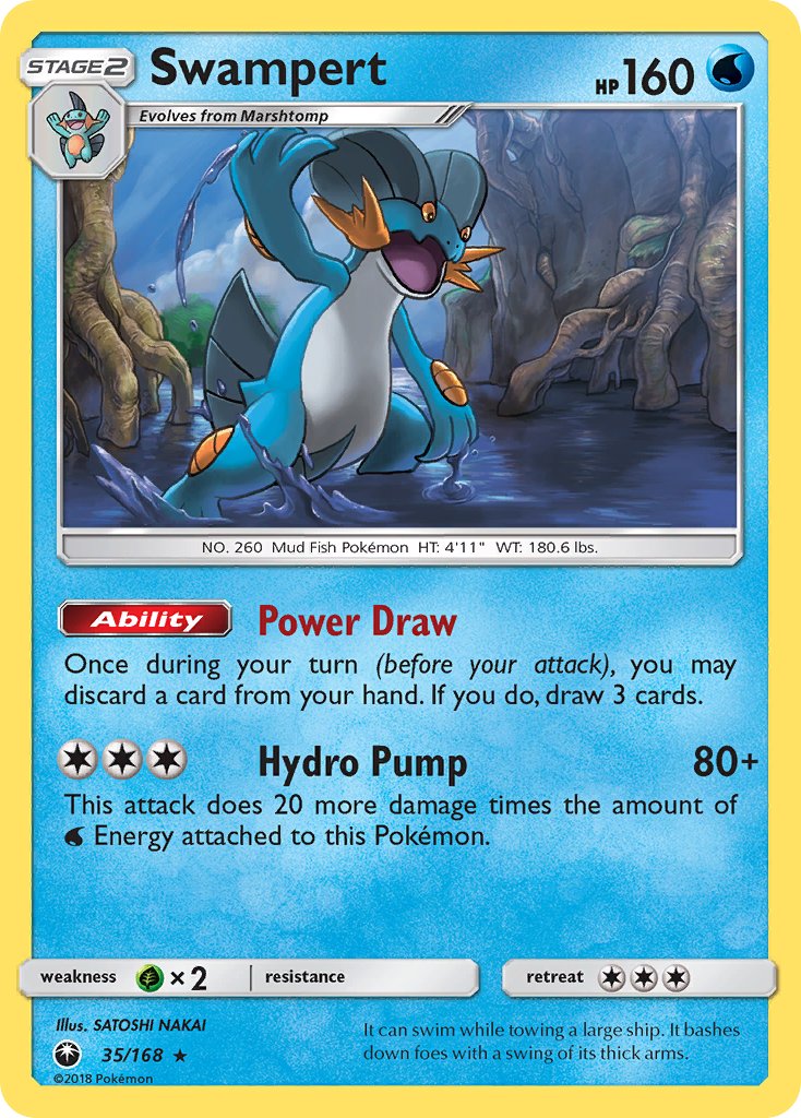 Swampert (35/168) (Exclusivo de la baraja temática) [Sol y luna: Tormenta celestial] 
