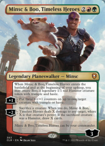 Minsc &amp; Boo, Timeless Heroes (Borderless) [Commander Legends: Batalla por Baldur's Gate] 