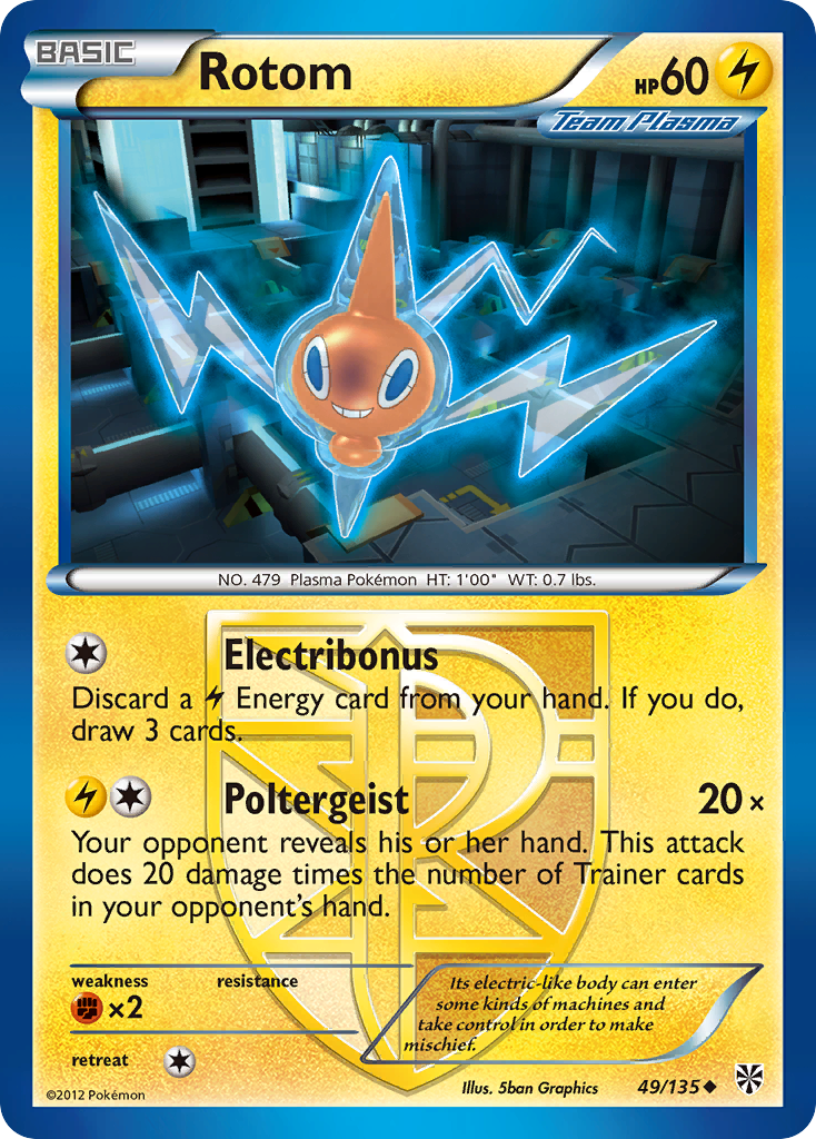 Rotom (49/135) [Blanco y negro: Tormenta de plasma] 
