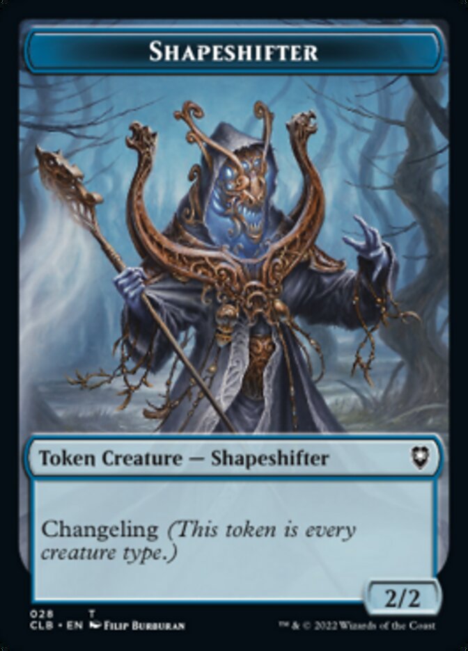 Shapeshifter (024) // Shapeshifter (028) Ficha de doble cara [Commander Legends: Battle for Baldur's Gate Tokens] 
