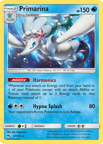 Primarina (67/214) [Sol y Luna: Trueno perdido] 