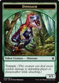 Dinosaurio // Tesoro (008) Ficha de doble cara [Fichas Ixalan] 