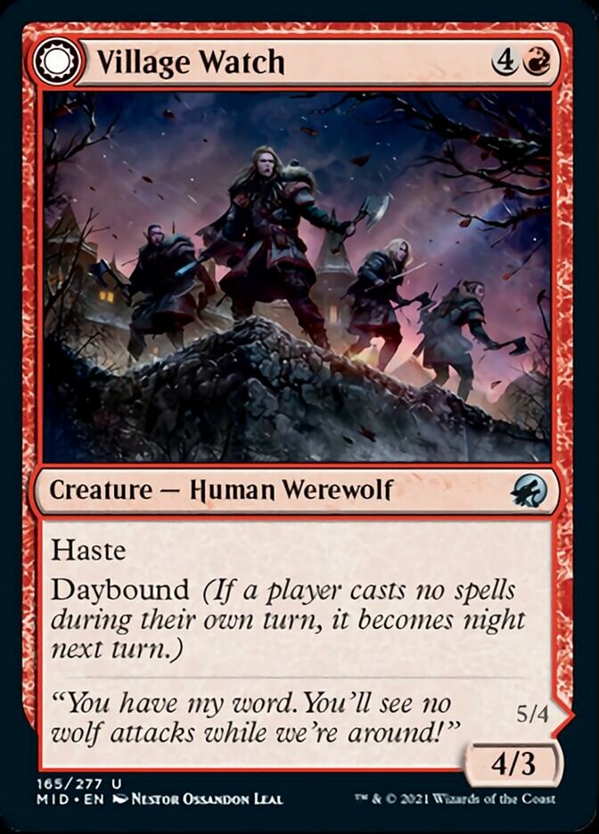 Vigilancia del pueblo // Atracadores del pueblo [Innistrad: Caza de medianoche] 