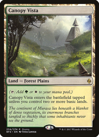 Canopy Vista (Promoción) [Serie estándar Batalla por Zendikar] 