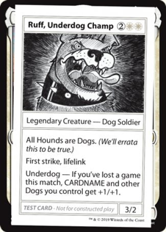Ruff, campeón desvalido (edición 2021) [Tarjetas de prueba de juego Mystery Booster] 