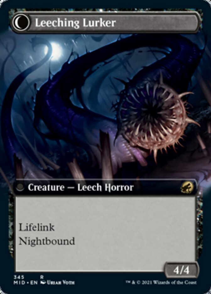 Curse of Leeches // Leeching Lurker (Arte extendido) [Innistrad: Midnight Hunt] 