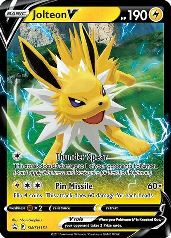 Jolteon V (SWSH151) [Espada y escudo: Promociones de Black Star] 