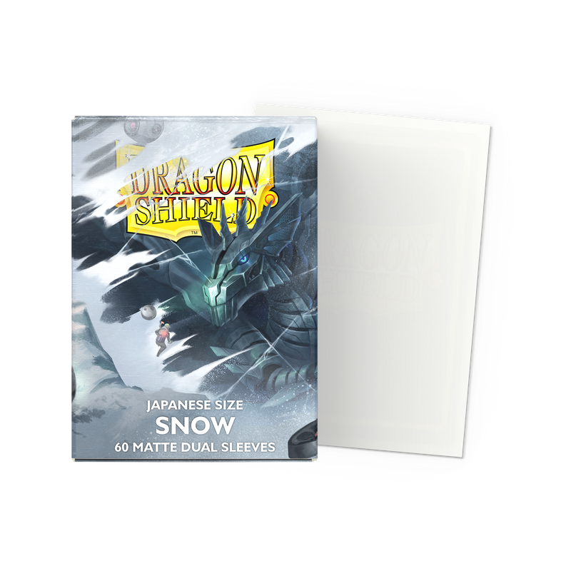 Dragon Shield Sleeves - JAPANESE SIZE - Snow Dual Matte (60 protectores)