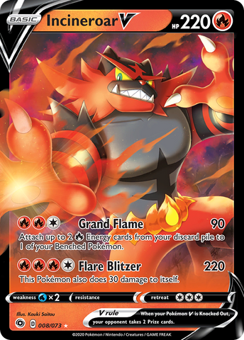 Incineroar V (008/073) [Espada y escudo: Camino del campeón] 