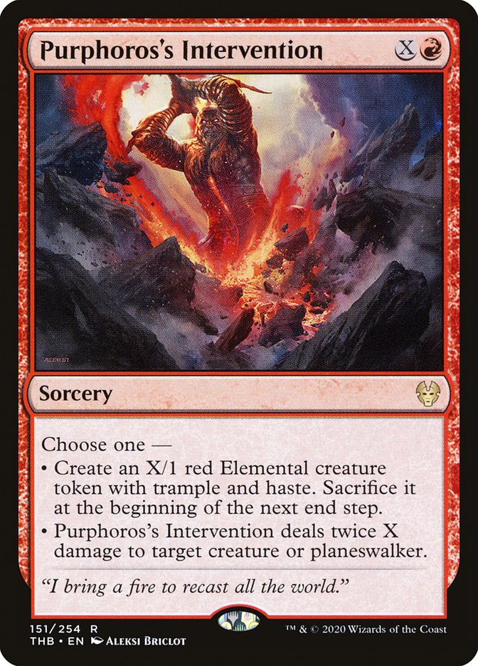 La intervención de Purphoros [Theros más allá de la muerte] 