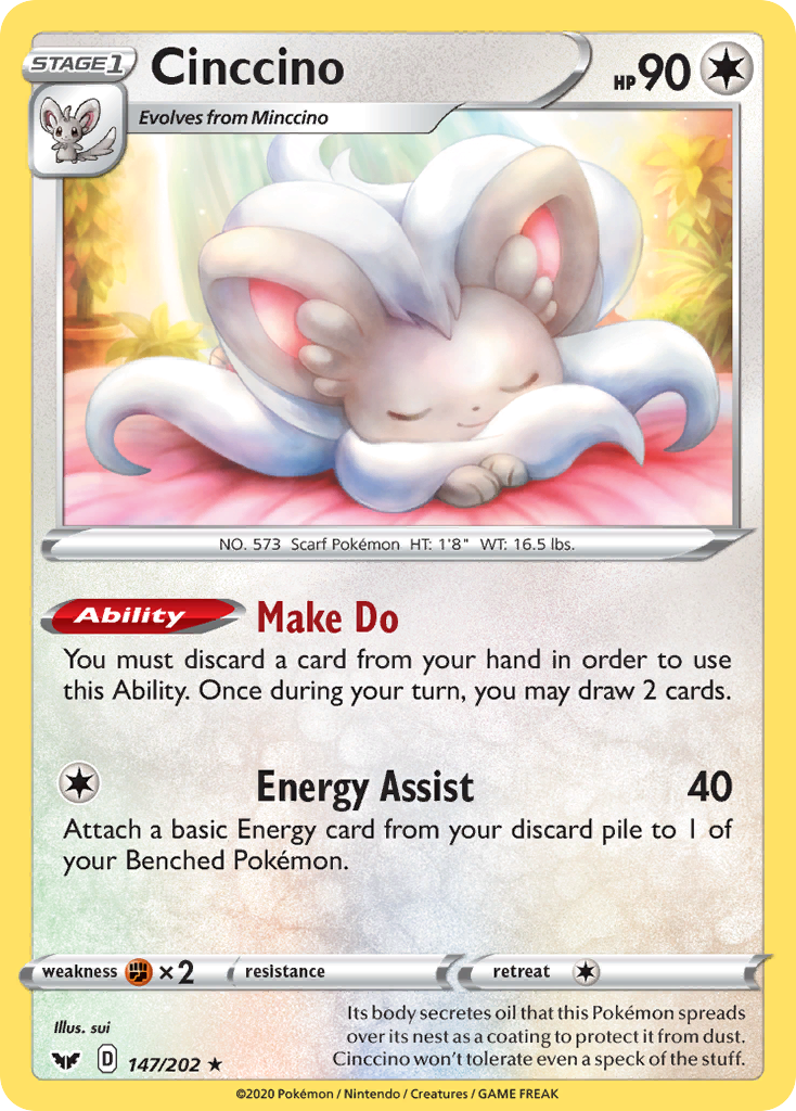 Cinccino (147/202) [Espada y escudo: conjunto básico] 