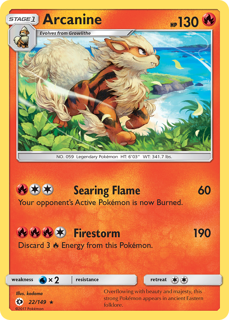 Arcanine (22/149) [Sol y Luna: Conjunto básico] 