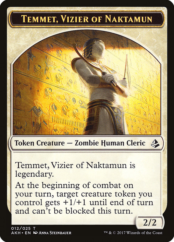 Temmet, visir de Naktamun // Ficha zombi de doble cara [Fichas Amonkhet] 