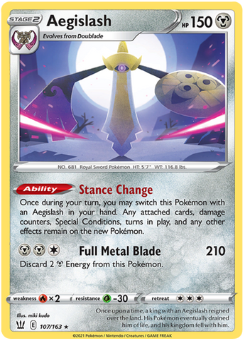 Aegislash (107/163) (107/163) [Espada y escudo: estilos de batalla] 
