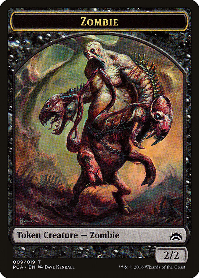 Zombie // Hellion Token de doble cara [Fichas de antología Planechase] 