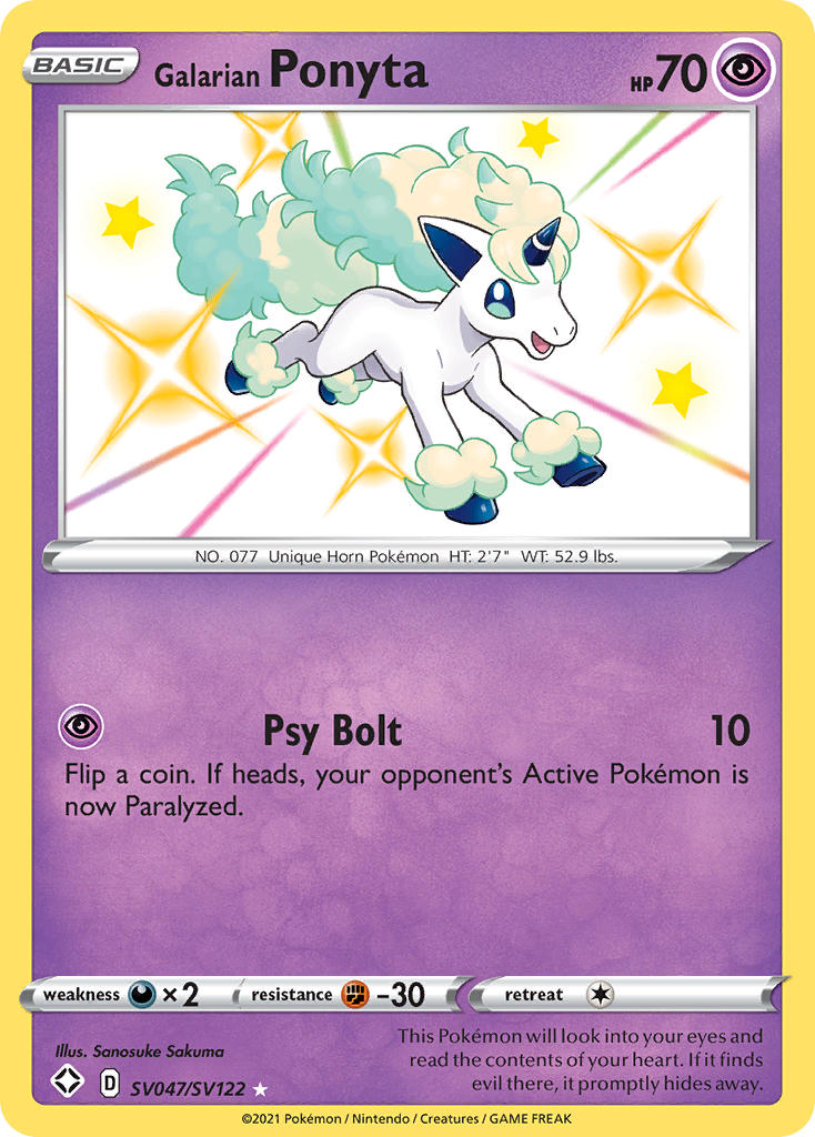 Ponyta de Galar (SV047/SV122) [Espada y escudo: Destinos brillantes] 