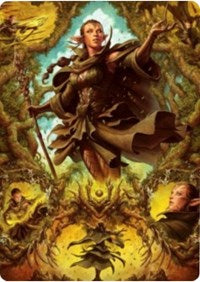Tarjeta artística de Nissa of Shadowed Boughs 2 [Serie de arte Zendikar Rising] 