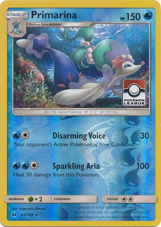 Primarina (41/149) (Promoción de liga) [Sol y luna: conjunto básico] 