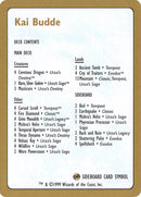 Lista de mazos de Kai Budde [Mazos del Campeonato Mundial 1999] 